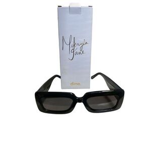 DIME OPTICS Venice Matte Black Sunglasses 63-15-143 100%UV wednesday nevermore academy uniform sunglasses | black +  main image 4